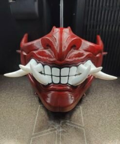 Samurai Oni Demon Mask – 3D Printed Japanese Warrior Mask