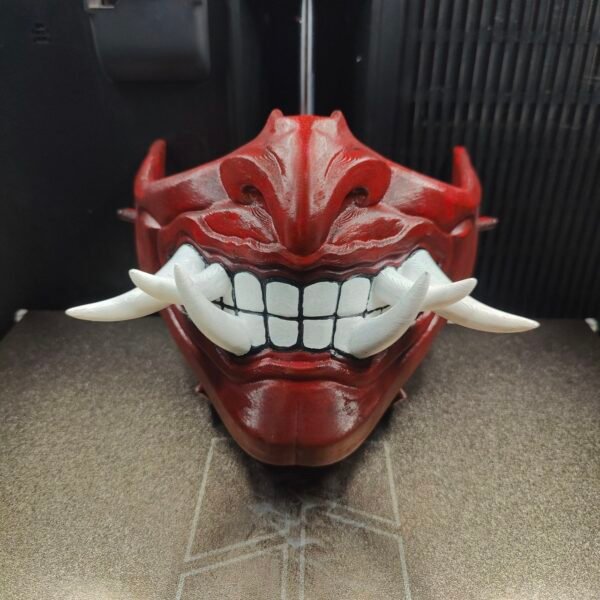 Samurai Oni Demon Mask – 3D Printed Japanese Warrior Mask
