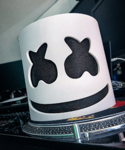 Marshmello Cosplay Mask – High Quality 3D Printed DJ Helmet (Made to Order)
