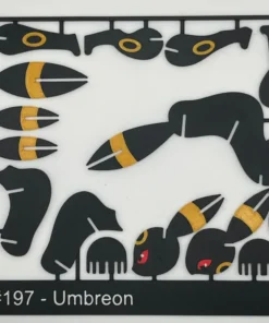 Umbreon Model Kit Card – 3D Printed DIY Snap-Fit Collectible Figure (No Glue Required)